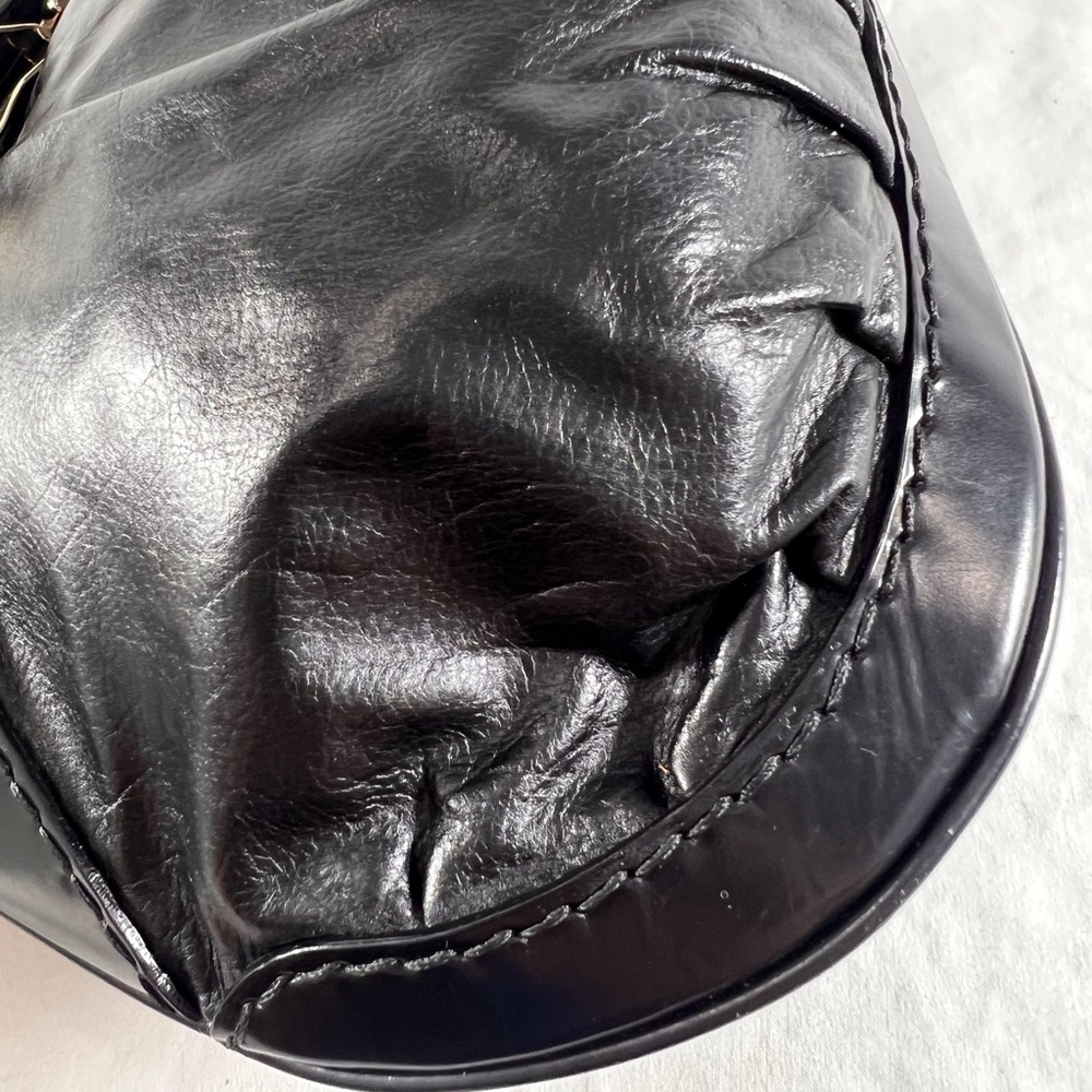 GUCCI 189885 Authentic Black Leather Queen Hobo Tote Shoulder Bag Made in Italy - Picture 8 of 17